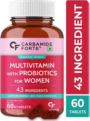 CARBAMIDE FORTE Multivitamin Tablets for Women with Multiminerals and Probiotics Supplement