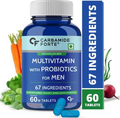 CARBAMIDE FORTE Multivitamin for Men with Probiotics & Multiminerals | Multivitamin Tablets