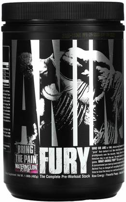Universal Nutrition Animal Fury, The Complete Pre-Workout Stack, Watermelon, 1.08 lb (492 g)