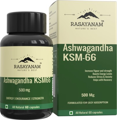 Rasayanam Ashwagandha KSM-66 |Support Strength & Energy | Stress Relief ...