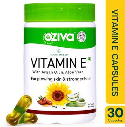 OZiva Plant Based Vitamin E, with Sunflower, Aloe vera & Argan oil, for Face & Hair