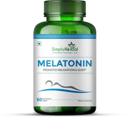 Simply Herbal Melatonin 10mg Tablets For Healthy Sleep Cycle, Sleeping Tablets