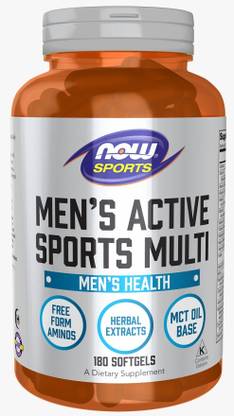 Now Foods Men's Active Sports Multi 180 Softgels