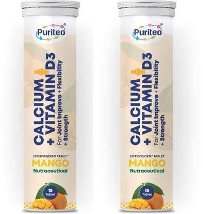 puriteo CALCIUM + VITAMIN D3 EFFERVESCENT MANGO _02