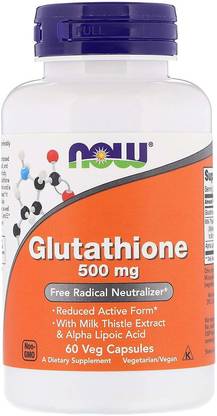 Now Foods Glutathione 500 mg 60 Capsules