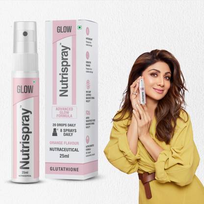 Nutrispray Glutathione Glow Mouthspray, For Glowing Skin, Reduces Pigmentation