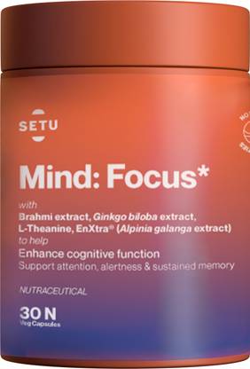 SETU Mind: Focus, Memory Supplement, Brain Booster, Increase brain power memory