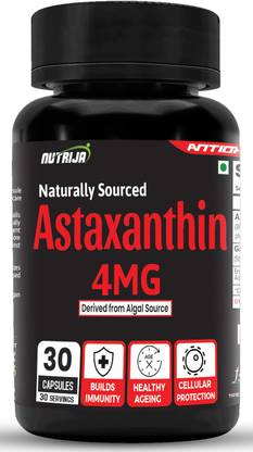 NutriJa Astaxanthin 4mg 30 Capsules – |Supports Cardiovascular Health