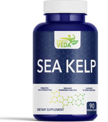 FITNESSVEDA Sea Kelp Capsules Supplement, Thyroid Supplement For Blood Cell, Immune System