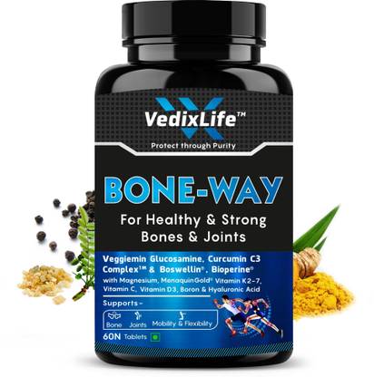 VedixLife Bone-Way For Joint Pain Support Supplements, Flexibility, Lubrication & Strength