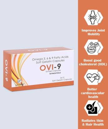 LyonsBarry OVI-9 Capsule Omega 3-6-9 Reduce Cholesterol Heart Health & Radiate 100% Natural