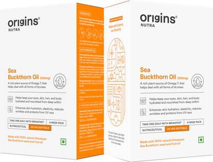 Origins Nutra Sea Buckthorn Oil Reduce Wrinkles & Pigmentation, For Men & Women Pack of 2