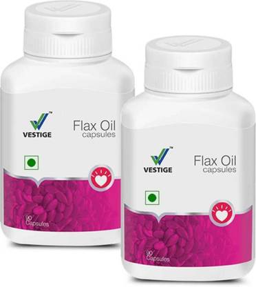 Vestige Flax Oil (Flax seed is a rich source of Omega-3 and Omega-6) (2 x 90 Capsules)