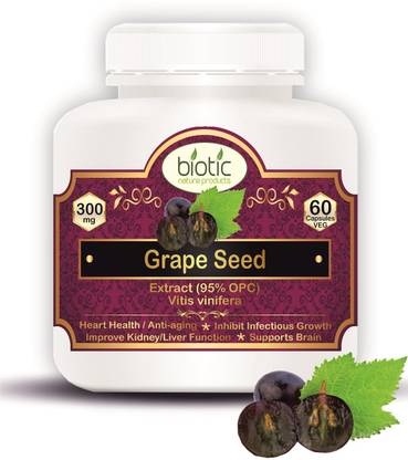 biotic Grape Seed Extract with 95% OPC, 300mg - 60 Capsules