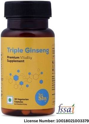 NotShy NOT SHY Triple Ginseng Supplement 30 Capsules. Korean,American,Siberian Ginseng.