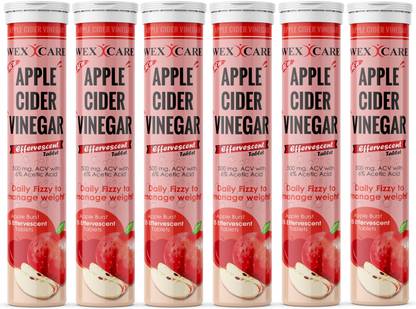 wexcare Apple Cider Vinegar Effervescent Tablet with mother,Vit B6 & B12 for weight loss
