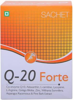 Q20 FORTE SACHET with Co-enzyme Q10,Lycopene , zinc, Pine bark extrarct