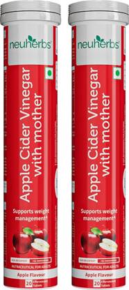 Neuherbs Apple Cider Vinegar 20 effervescent tablets For Weight Loss (Pack Of 2)