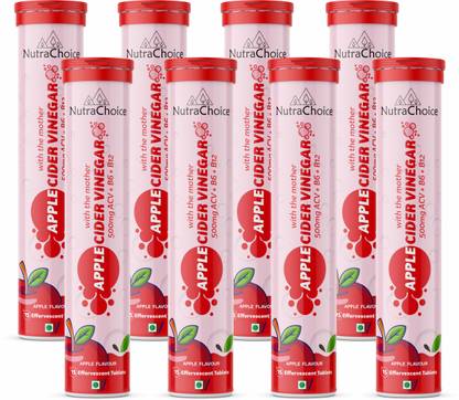 न्यूट्राचॉइस Apple Cider Vinegar with Mother -120 Effervescent Tablets for Weight Loss विनेगर