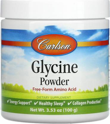 Carlson Glycine Powder, Free Form Amino Acid, 3.53 oz (100 g)
