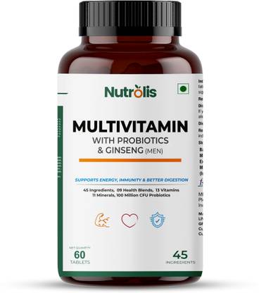 Nutrolis Multivitamin for Men with Probiotics & Ginseng – Daily Nutritional Support