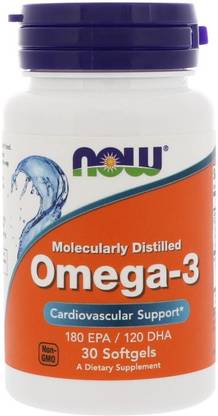 Now Foods Omega-3, Molecularly Distilled, 30 Softgels