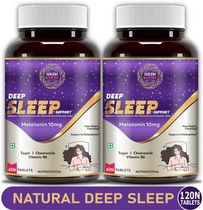 Shudh Kaama Deep Sleep Melatonin 10mg Tablets to Help You Fall Asleep Faster