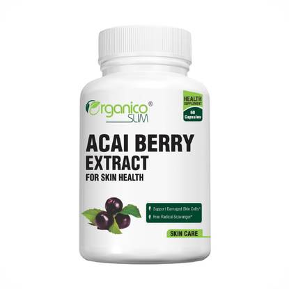 organicoslim Acai Berry Extract for Good Health and Nutrition Supplement for Healthy Skin