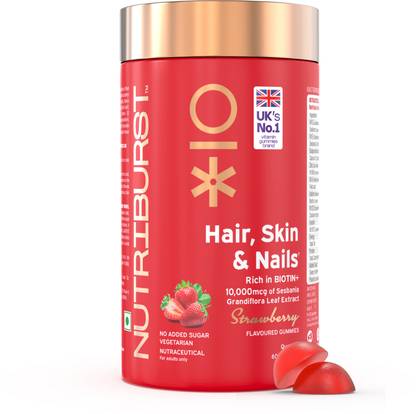 Nutriburst Biotin Gummies for Hair, Skin & Nails Growth