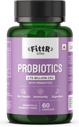 fittr bites Pre and Probiotics Supplement, Supports Digestion, For Men and Women