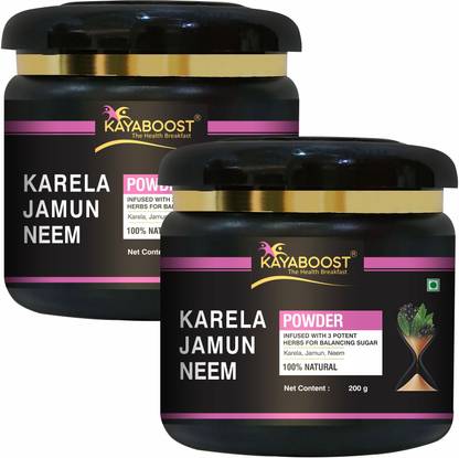 KAYABOOST Karela, Neem, Jamun Powder for Health and Blood Sugar Management