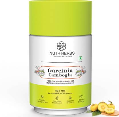 Nutriherbs Garcinia Cambogia Capsule | Weight Loss & Fat Burner Supplement for Men & Women