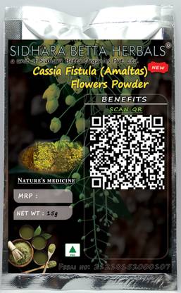 SIDHARA BETTA HERBALS Cassia Fistula Flowers Powder | Amaltas Flowers Powder