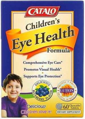 Catalo Naturals Children's Eye Health Formula, Blueberry, 60 Chewable Tablets