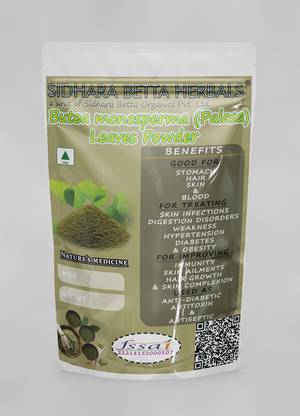 SIDHARA BETTA HERBALS Butea Monosperma Leaves Powder | Palasa Leaves Powder