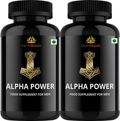 HerbShanti Alpha Power Supplements Vitality Booster Capsules for Strength & Stamina for Men