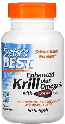 Doctor's Best Doctor Best, Enhanced Krill Plus Omega3s with Superba Krill, 60 Softgels