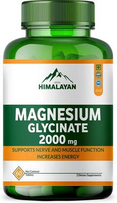 Divya Himalayan Magnesium Glycinate Supplement Supports Nerve & Muscle Function