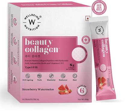 Wellbeing Nutrition Beauty collagen powder for skin radiance | collagen supplement for women and men