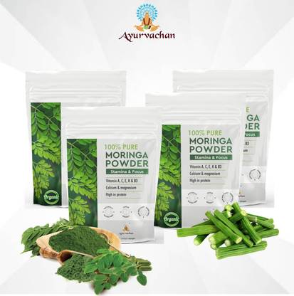 Ayurvachan 100 % Pure Organic Moringa Leaf Powder | Drumstick Leaf Powder | Oleifera