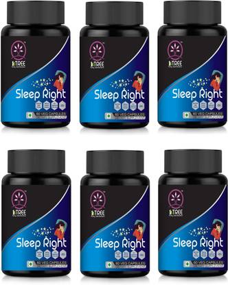 1 Tree Sleep Right Capsules – Deep Sleep Medicine – Valerian Root Extract (Pack Of 6)