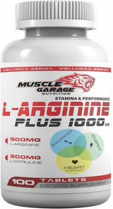 Muscle Garage L-ARGININE PLUS 1000 (ENDURANCE ENERGY & HEART SUPPORT)