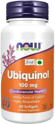 Now Foods Ubiquinol, 100 mg, 60 Softgels