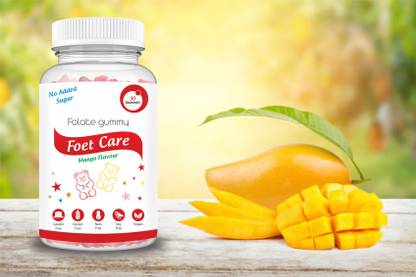 Aesthetic Softcaps Folate Gummies Best Kids and Adult No Added Sugar |Foet Care| Flavour Mango|