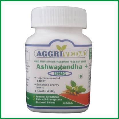 aggriveda Best Ashwagandha pills with pure powder for Performance Ashwagandha For Men