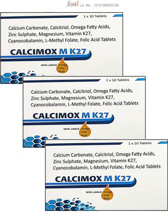 McBreX Calcium, Calcitriol, Omega Fatty Acids, Zinc, Magnesium, Vitamin K27, Vit b12,b9