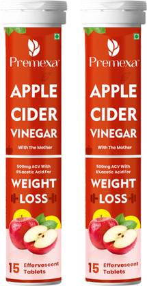 PREMEXA Weight Loss Apple Cider Vinegar with mother Effervescent Tablets| Vit. B6 & B12