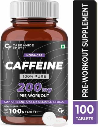 CARBAMIDE FORTE Caffeine Tablets 200mg | Pre Workout Supplements for Men & Women