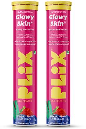 The Plant Fix Plix Glutathione Skin Glow Effervescent Tablet 500mg for Clear & Youthful Skin