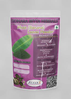 SIDHARA BETTA HERBALS Musa Leaves Powder | Banana Leaves Powder